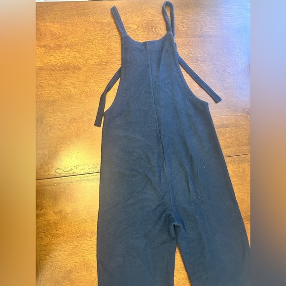 madewell texture and thread tie strap overalls - deep navy - Picture 8 of 9